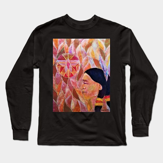 Wottana, medicine man Long Sleeve T-Shirt by Renart